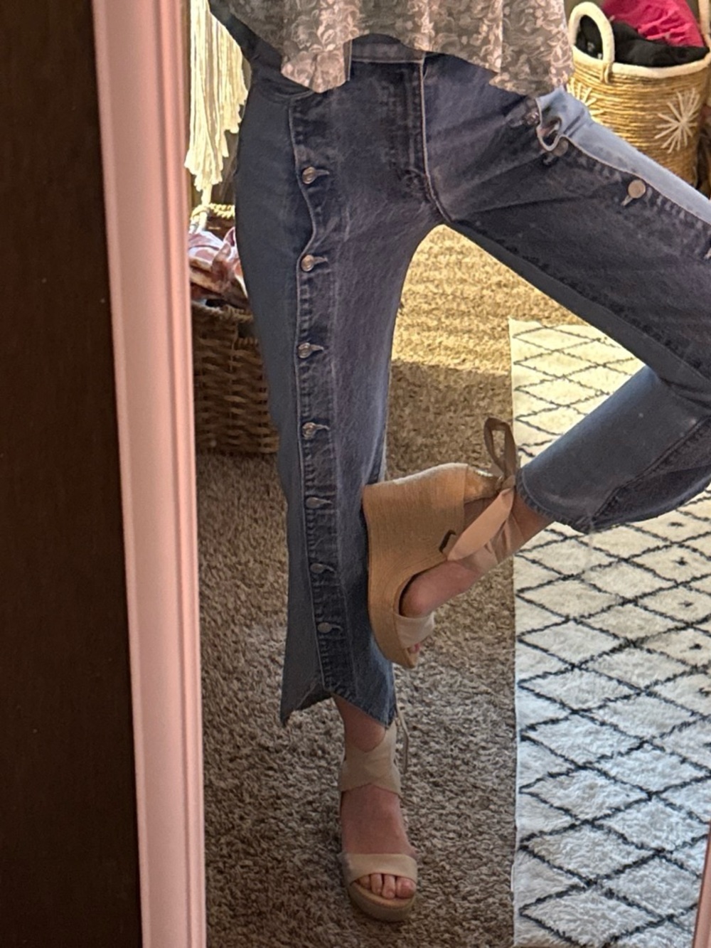 UGG OPEN TOED ESPADRILLE WRAP WEDGES